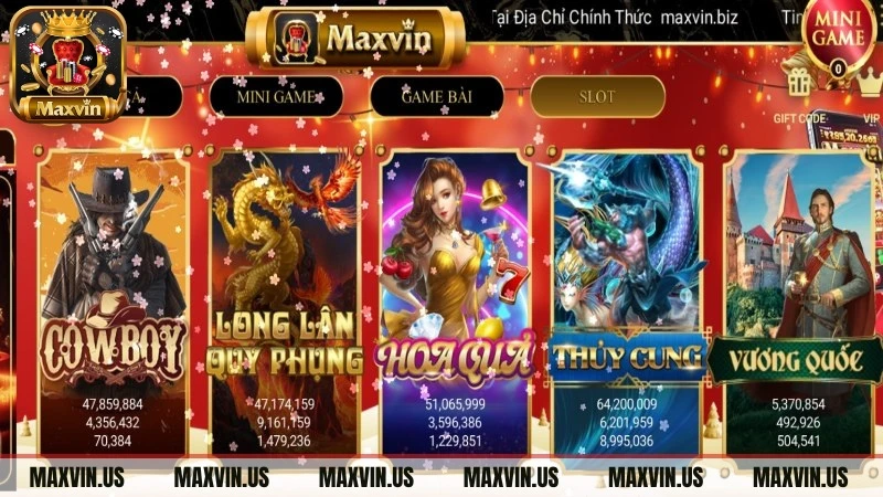 sảnh slot game maxvin cực chất