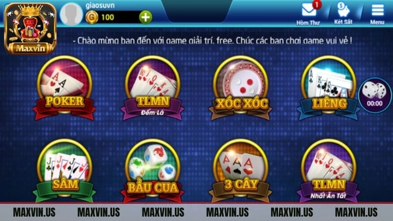 trò chơi tại minigame maxvin